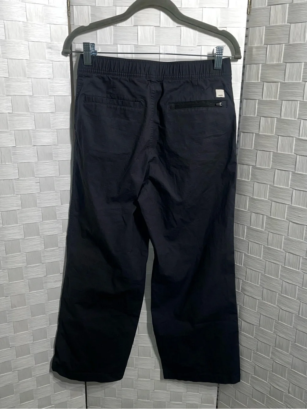 Vuori Ripstop Wide Leg Pants Womens Small Gray Drawstring Cropped Chino Organic
